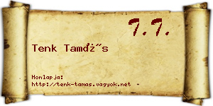 Tenk Tamás névjegykártya